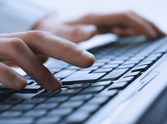Man Hands On Keyboard