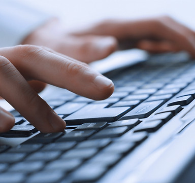 Man Hands On Keyboard