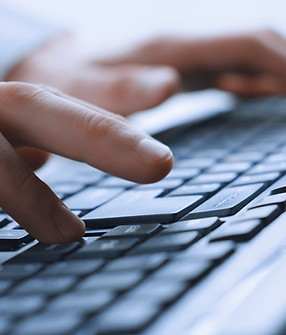 Man Hands On Keyboard