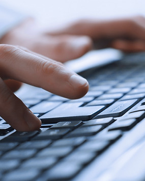 Man Hands On Keyboard