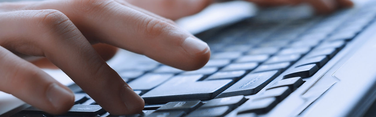 Man Hands On Keyboard