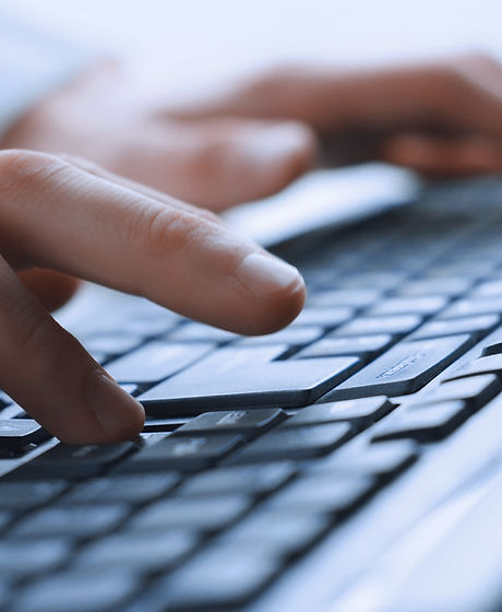 Man Hands On Keyboard