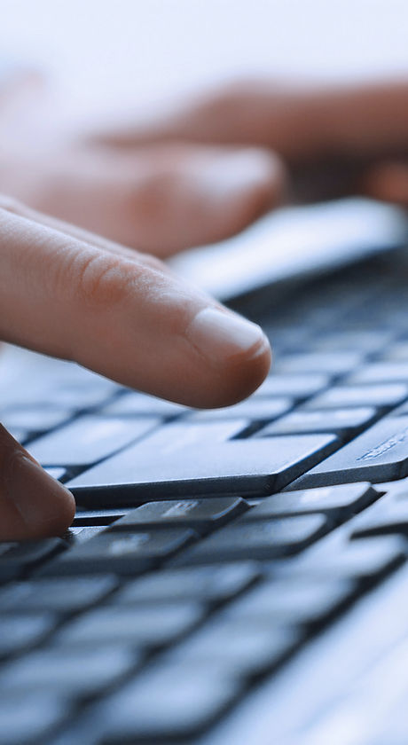 Man Hands On Keyboard