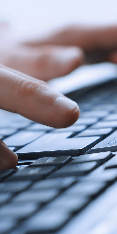 Man Hands On Keyboard