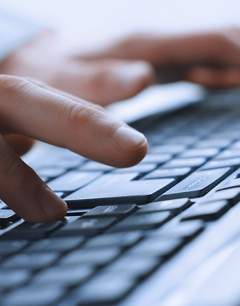 Man Hands On Keyboard