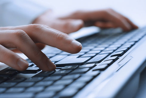 Man Hands On Keyboard