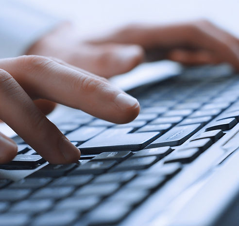 Man Hands On Keyboard