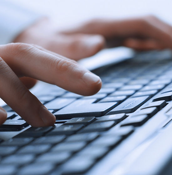 Man Hands On Keyboard