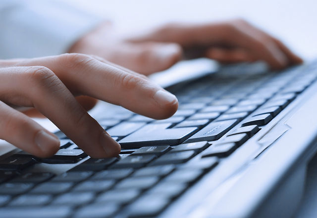 Man Hands On Keyboard