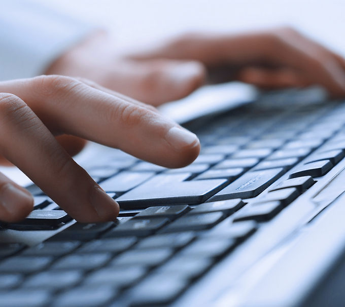 Man Hands On Keyboard