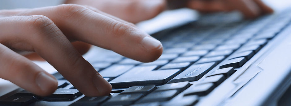 Man Hands On Keyboard