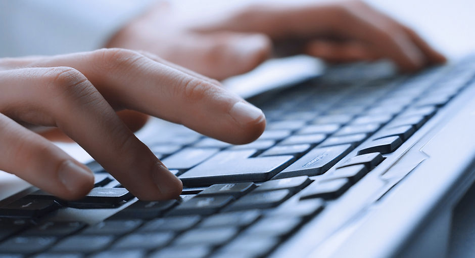 Man Hands On Keyboard