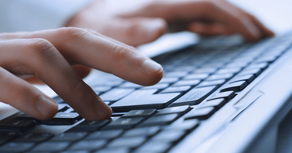 Man Hands On Keyboard