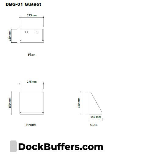 Thumbnail: DBG-01 Gusset (Full Gusset 150mm above dock x 275mm x 150mm)