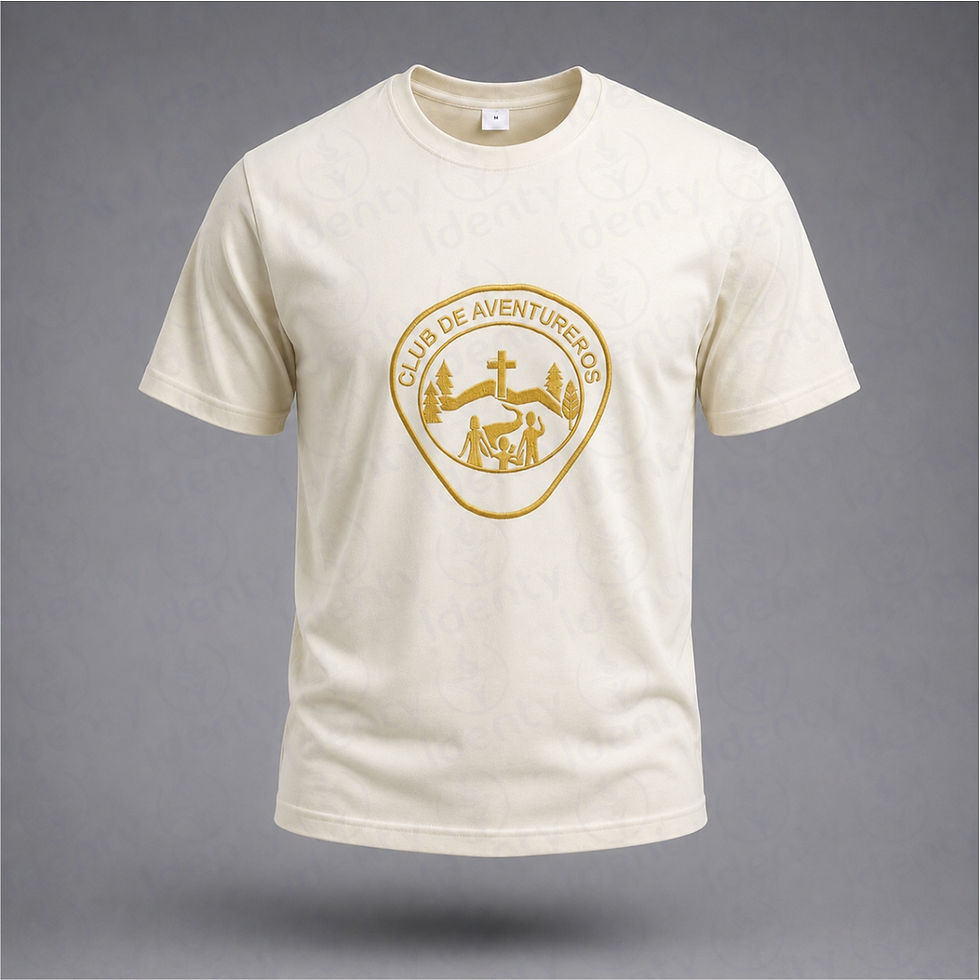 Remera bordada con relieve 3D Aventureros