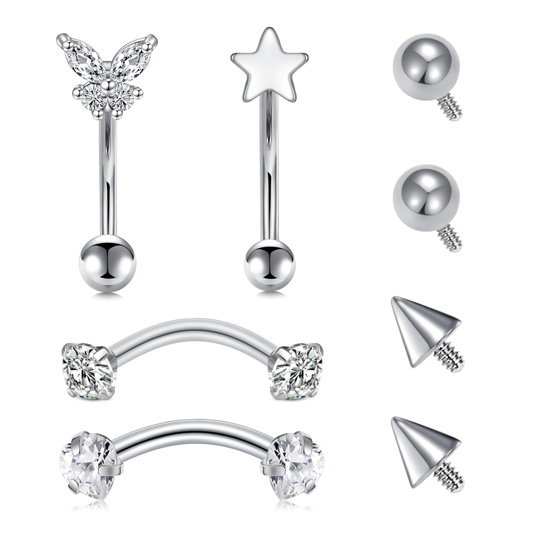 Longita Internally Threaded Rook Piercing Jewelry Rook Jewelry Rook Earrings Eye