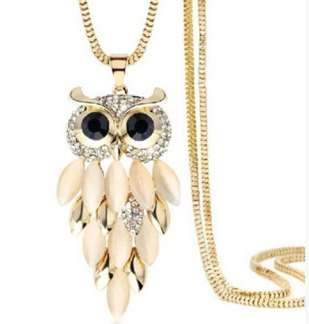 Owl Sweater Necklace, European Style Jewelry