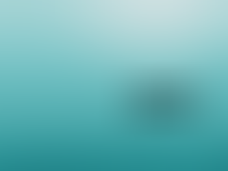 Wide image of two people fishing in a small boat on a vast, still body of teal water.