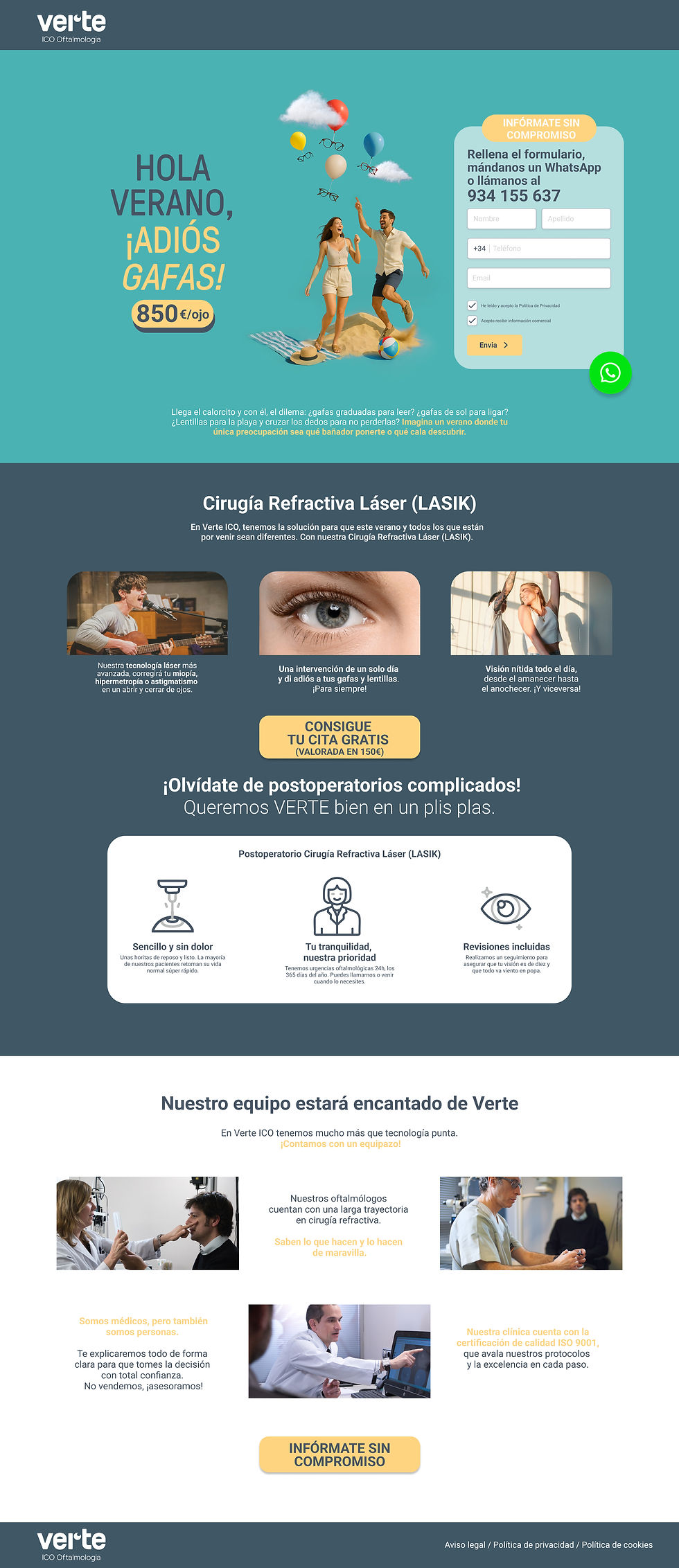 Ejemplo Landing Verte ICO LASIK