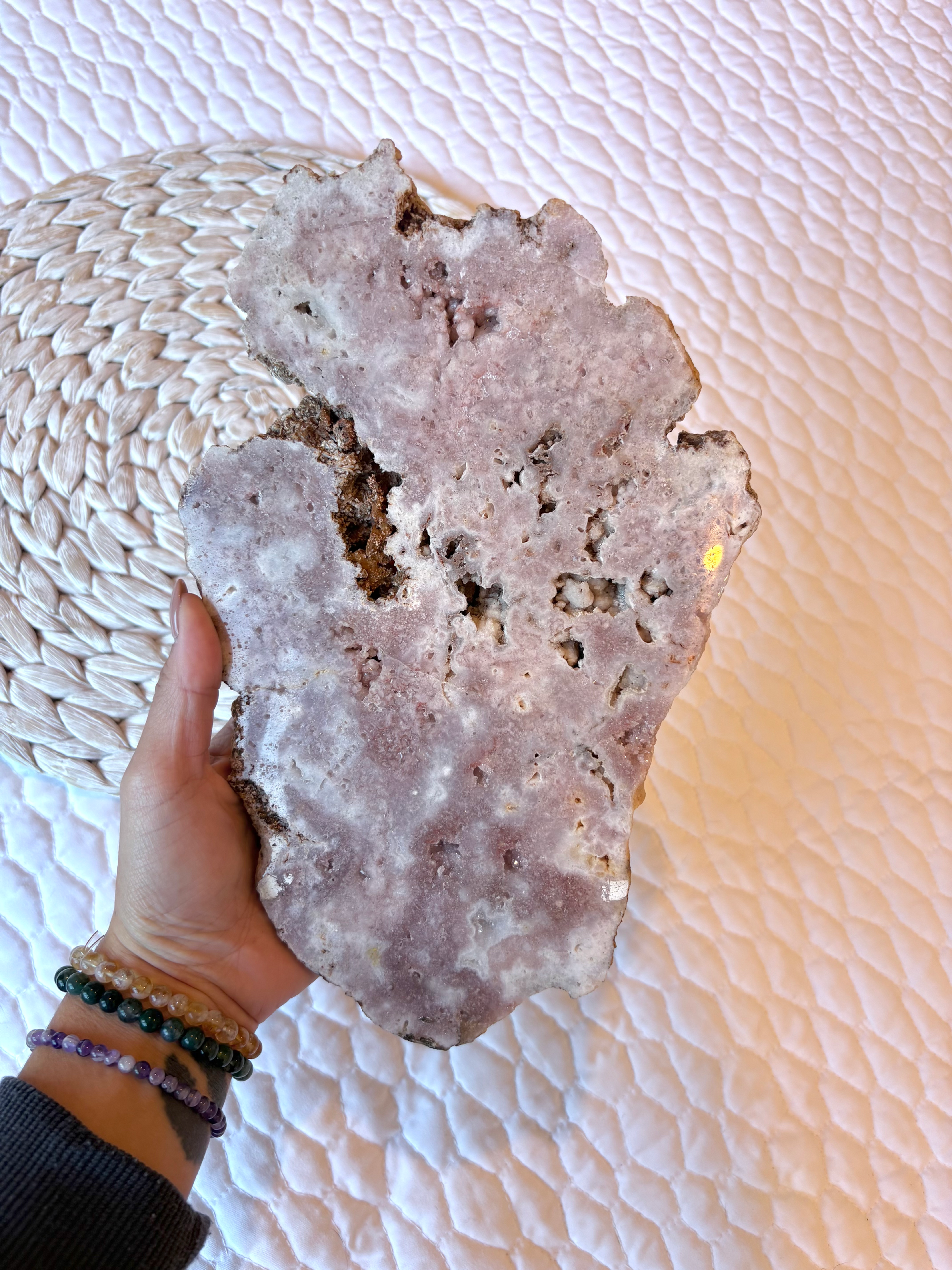 Pink Amethyst Slab (comes with stand)