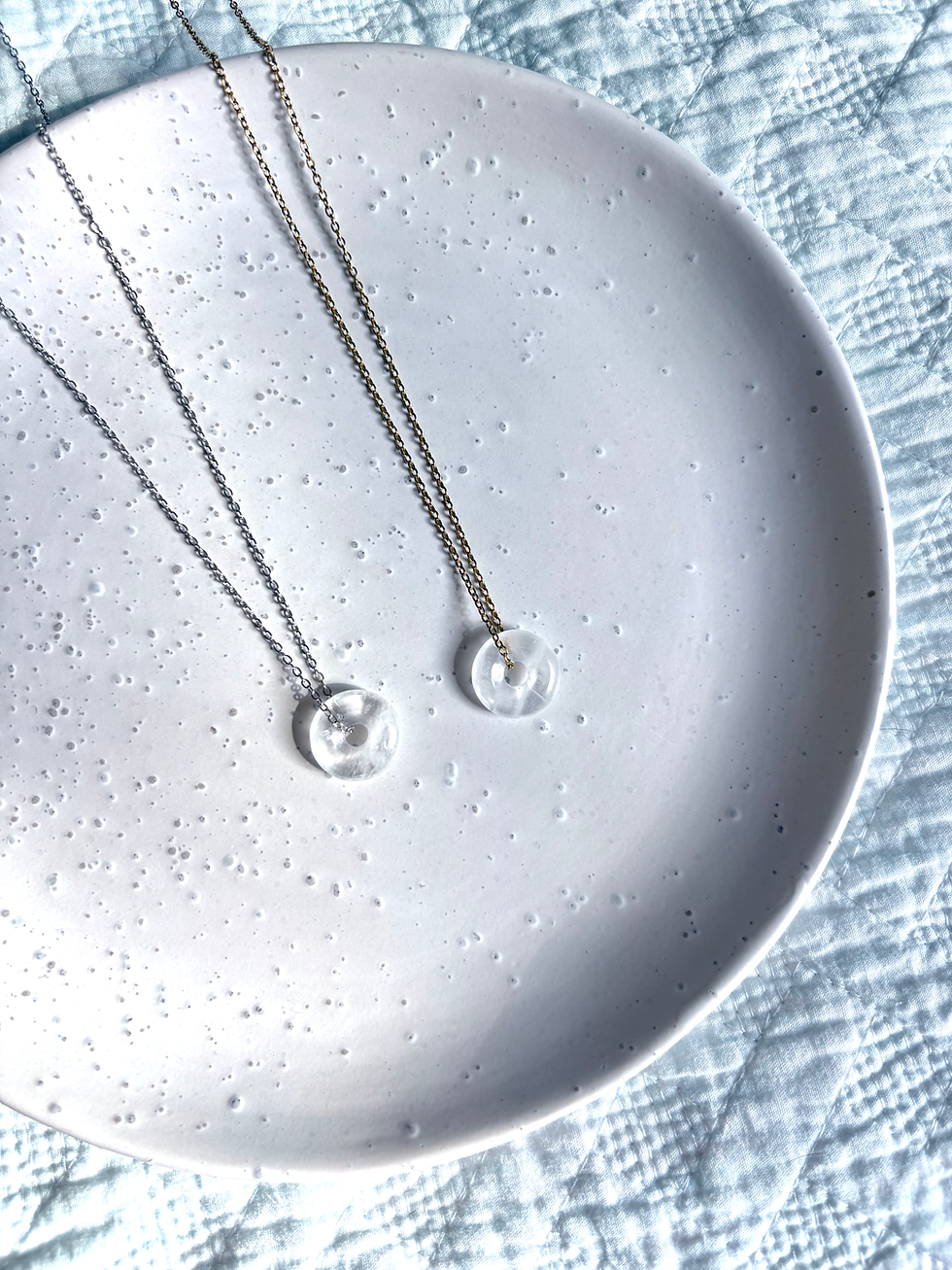 Thumbnail: Crystal Donut Necklace 