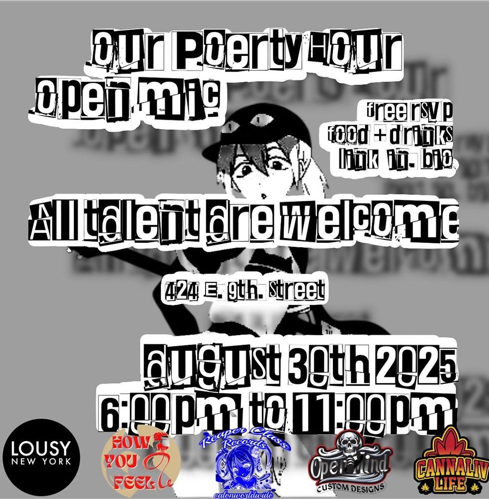 POETRY SLAM CLOTHING AND MERCH POP UP & BBQ 