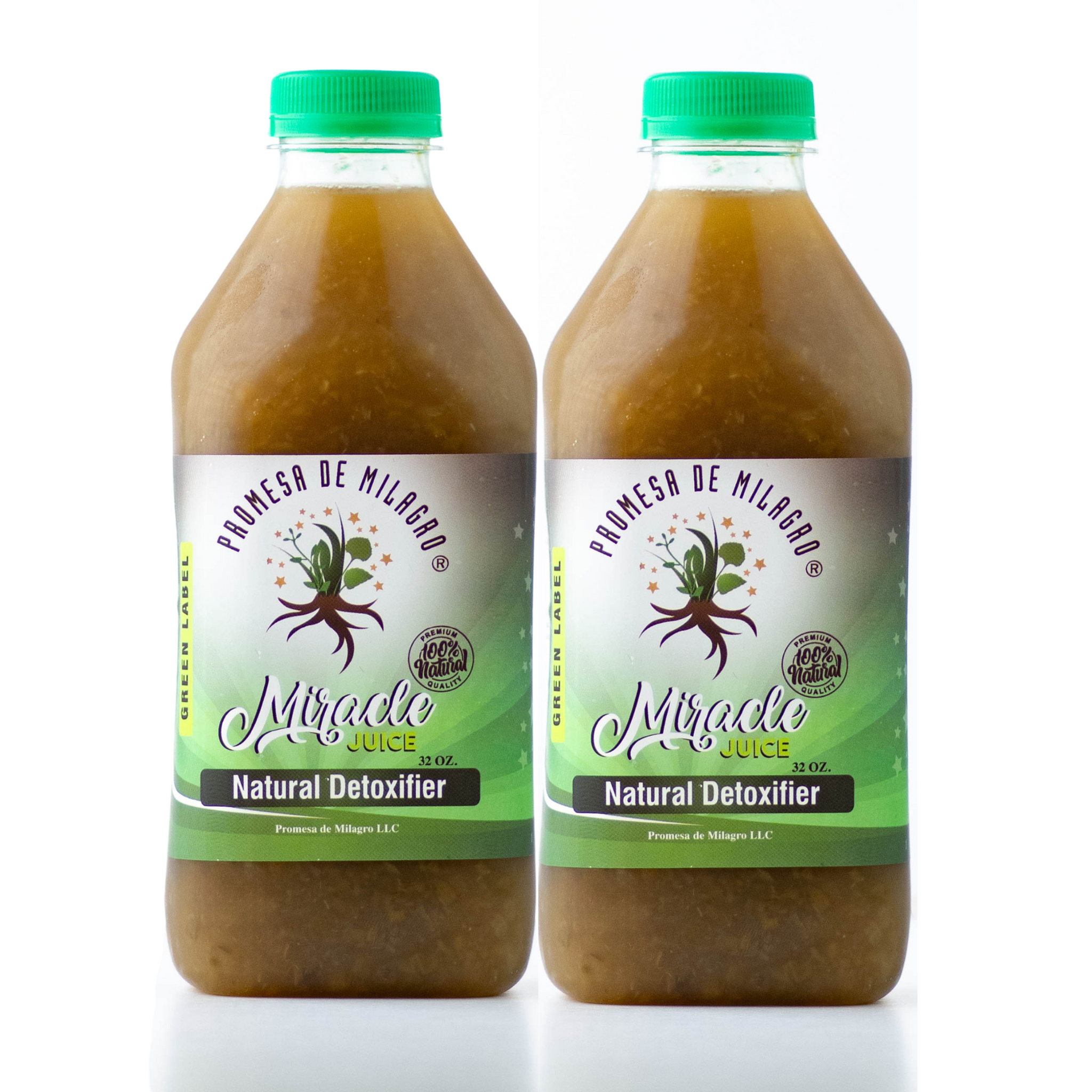Combo de 2 Botellas Naturales Verdes Desintoxicantes