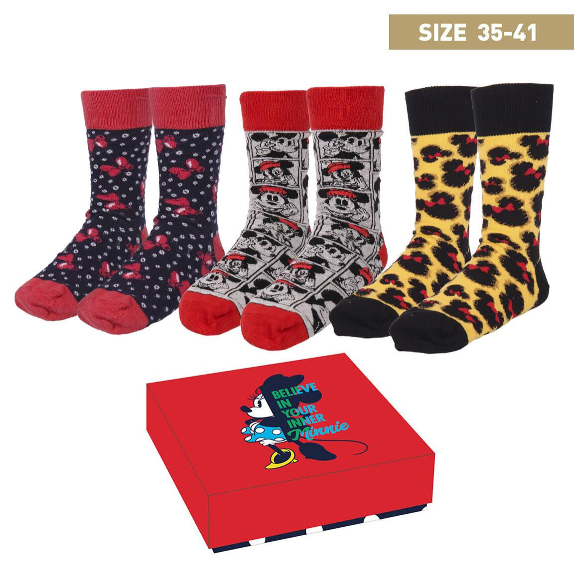 Set de 3 paires de chaussettes Dame - Minnie