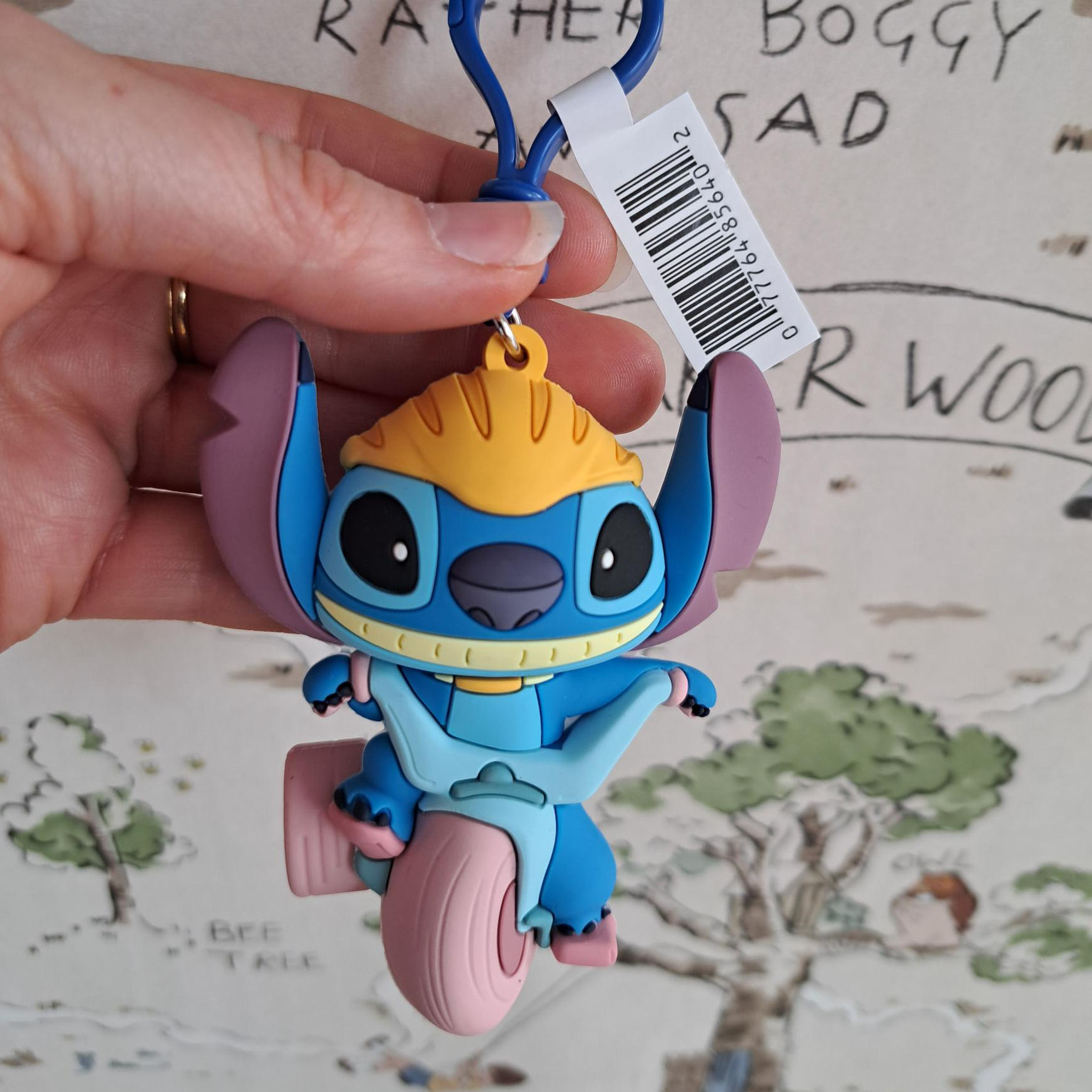 Porte-clés 3D - Stitch Cycliste