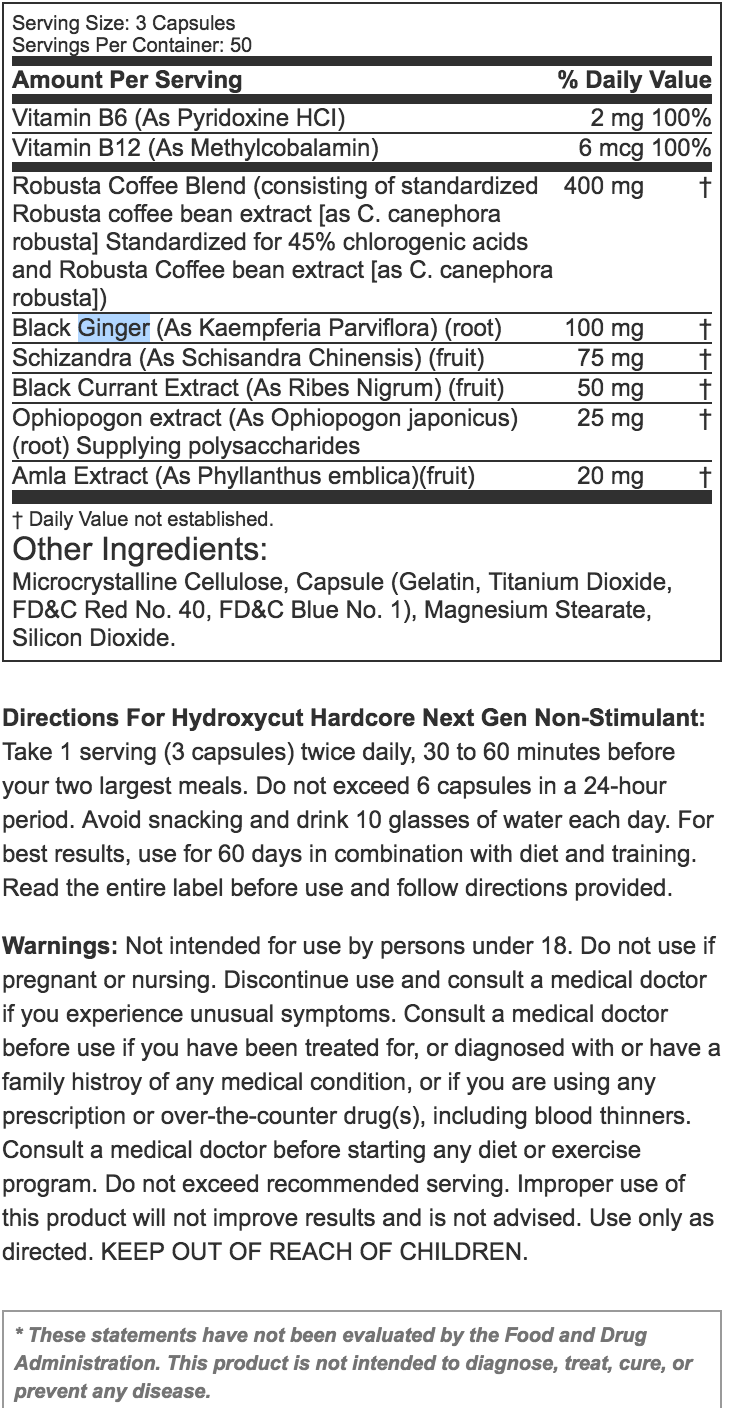 Thumbnail: MuscleTech Hydroxycut Hardcore Next Gen Non-Stimulant