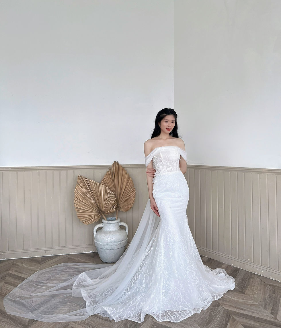 Thumbnail: Ethereal Grace – Off-Shoulder Lace Mermaid Gown