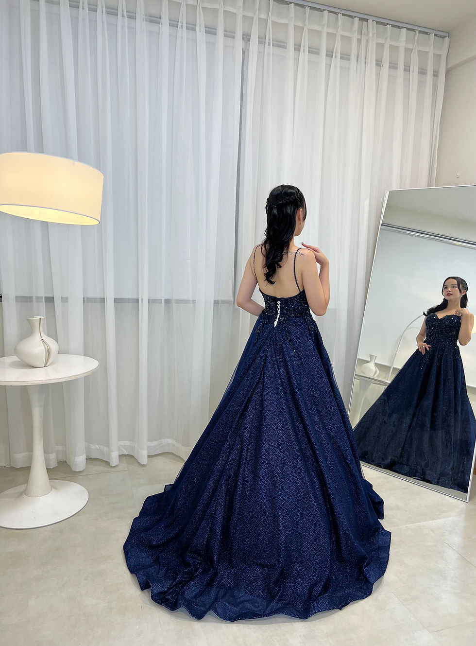 Thumbnail: Odetta navy aline