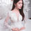 Thumbnail: Leora Long Sleeve 3D Lace V Cut Aline