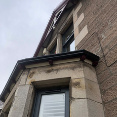 Blue Painted Bay Window