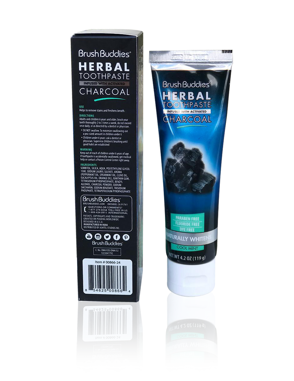 Thumbnail: HERBAL TOOTHPASTE Infused With CHARCOAL,Buy 1 Get 1 Free