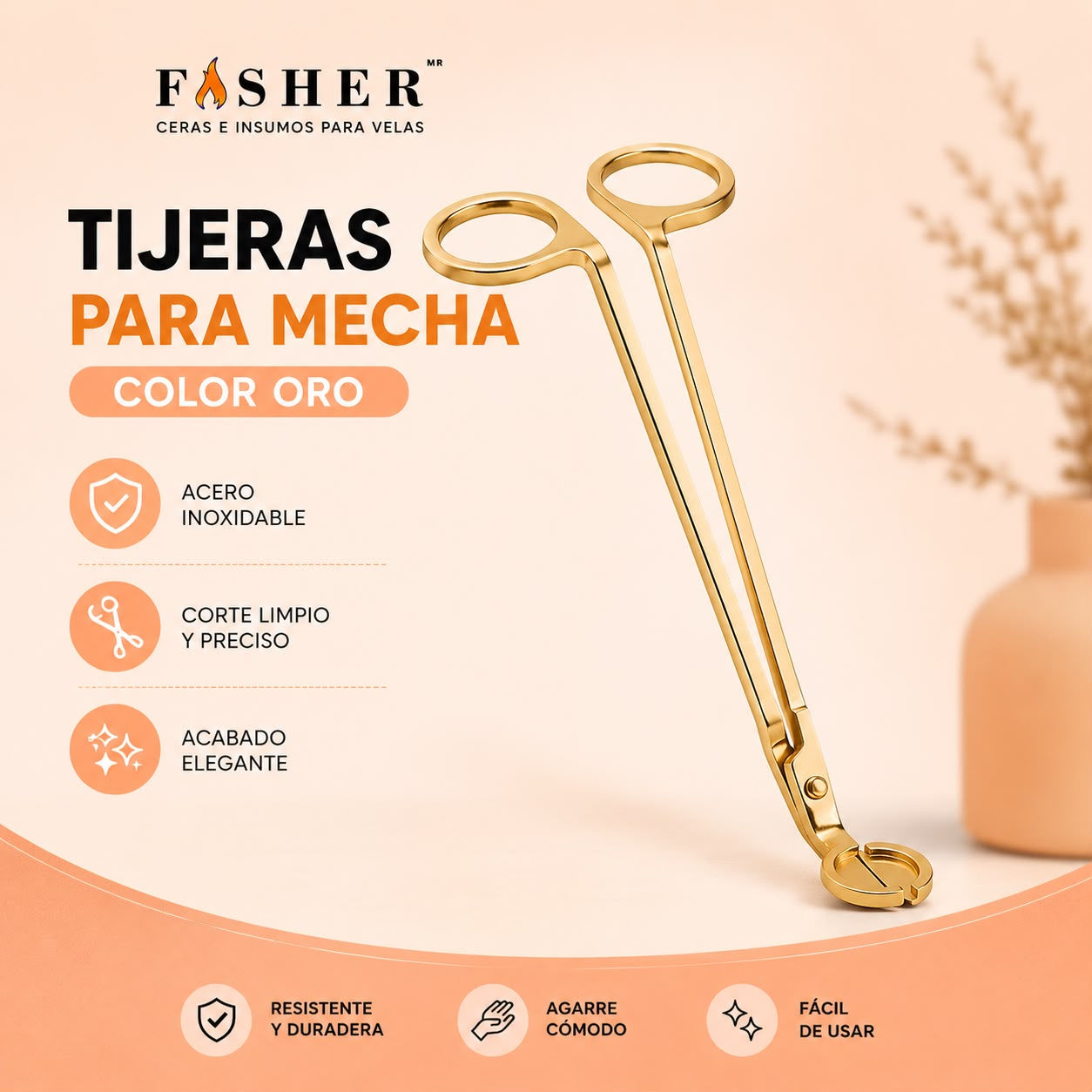TIJERAS PARA MECHA COLOR ORO