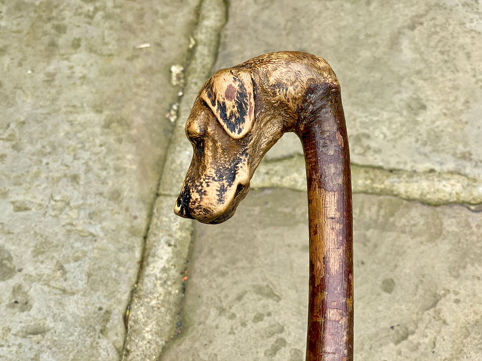 Thumbnail: Swaine-Brigg Hound’s Head Walking Stick - 1951 -`Leroy´
