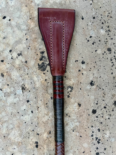 Fouet de chasse luxe manche bois, flotte cuir - COUNTRY Fouet de chasse luxe manche bois, flotte cuir - COUNTRY