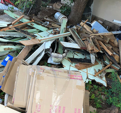 Construction Trash left for owner to clean