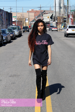 Model Photo with Black T'Shirt