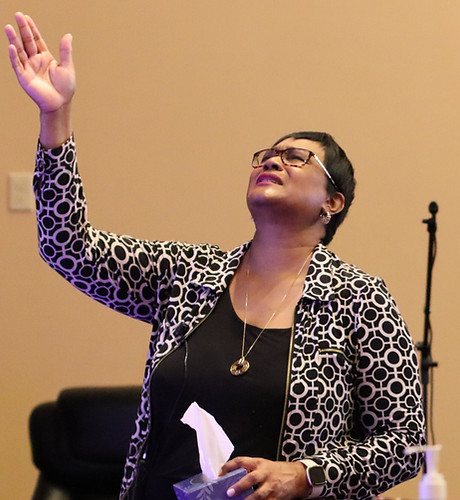 Praise and worship during Sunday Service