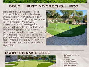 Putting Green without leaving your home