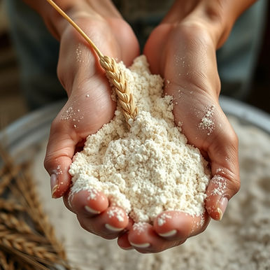 Wheat that has been milled into a fine flour powder in hands.jpg