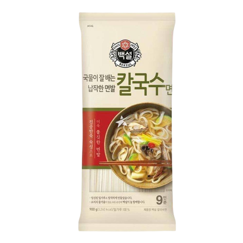 CJ BEKSUL KNIFE-CUT KALGUKSU NOODLES 900G 刀削面