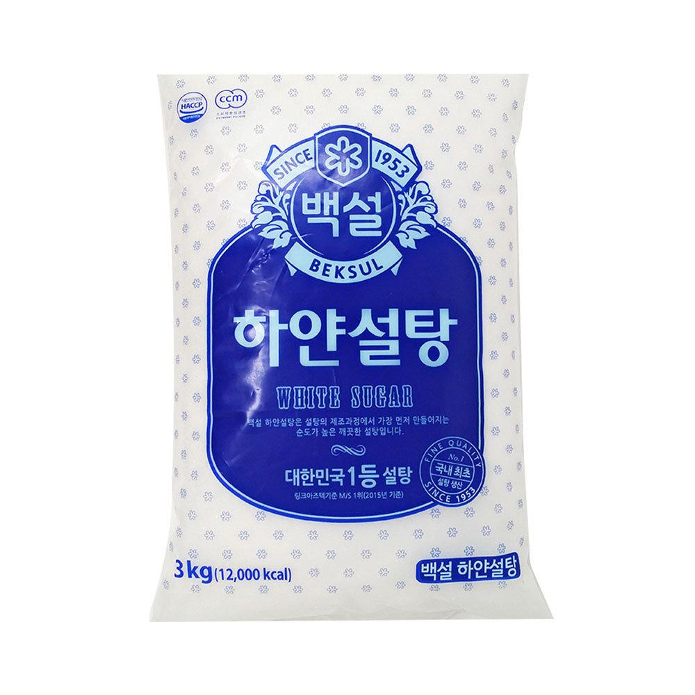 CJ BEKSUL WHITE SUGAR 3KG 韩式白糖