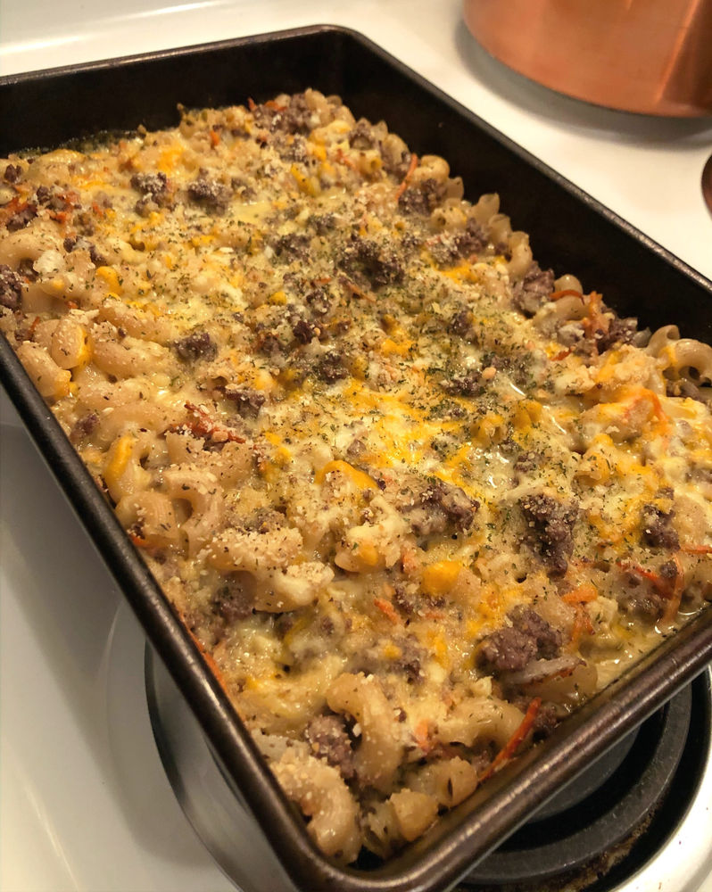 Cheesy Beefy Noodle Casserole