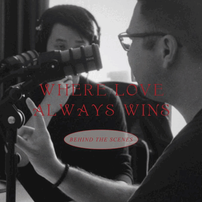 Instagram announcement of Podcast episode #6, with a dark retro theme featuring the host.