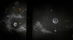 Wandmalerei: grafischer Kosmos