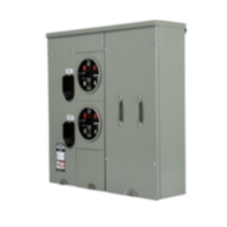 Siemens WP4212RJB 400Amp 2-gang meter socket with disconnects. 225Amp positions