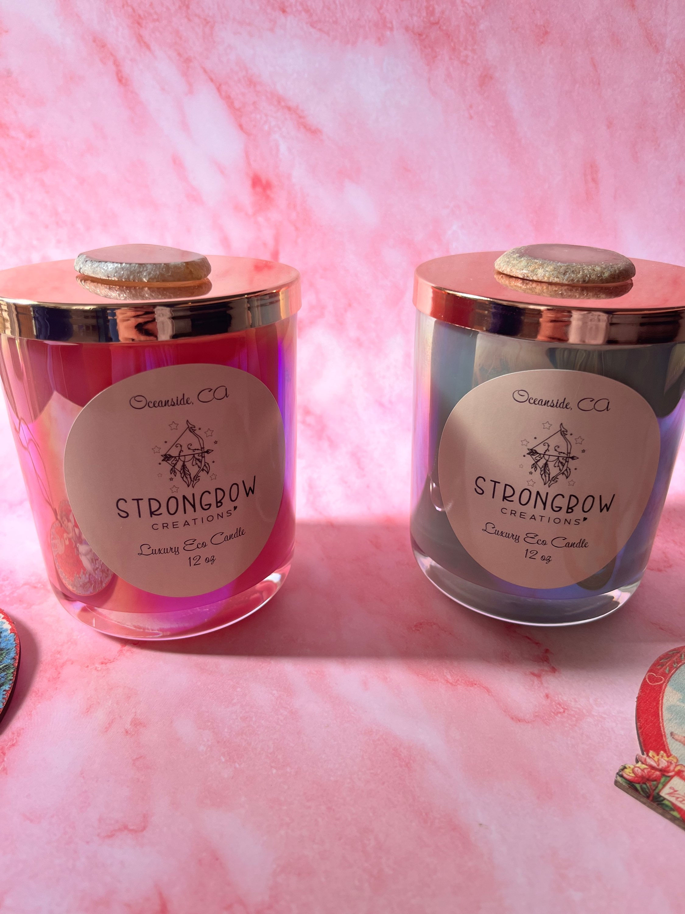 12 oz Iridescent Floral Bloom Candle